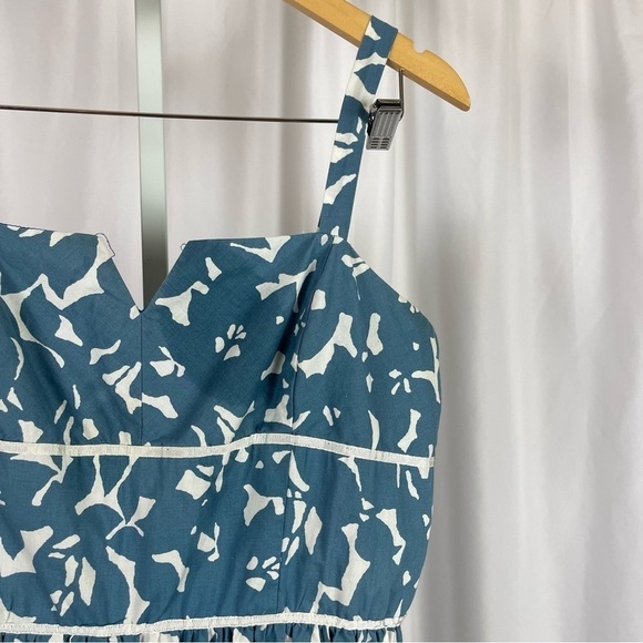 Madison Leigh Size 14 Floral Retro Square Neckline Dress Formal - Picture 8 of 12